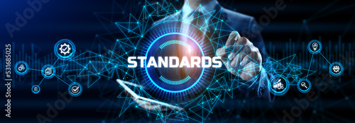 Standard ISO quality control assurance standardisation certification. photo