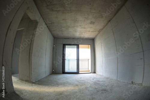Empty new house with sunshine in China