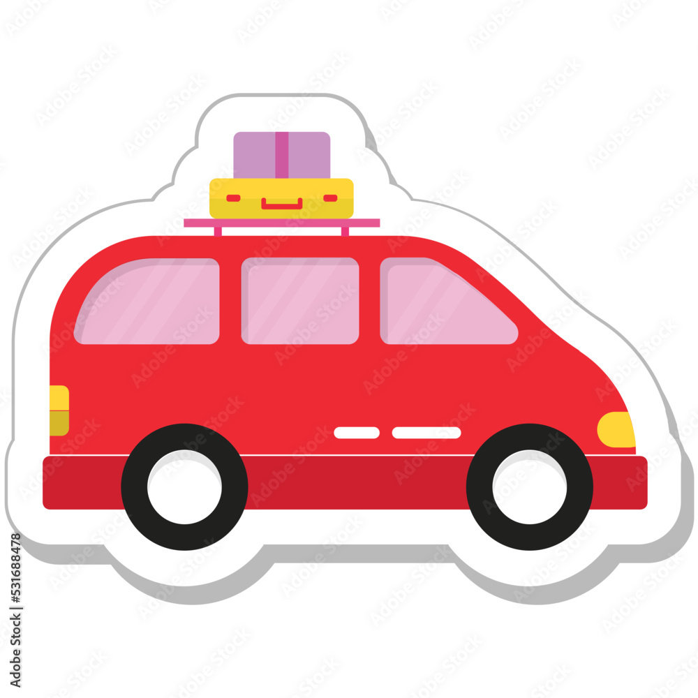 Taxi Colored Vector Icon
