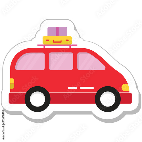 Taxi Colored Vector Icon