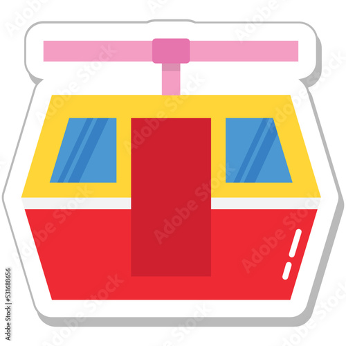 Chairlift Colored Vector Icon