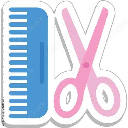 Hairdressing Colored Vector Icon