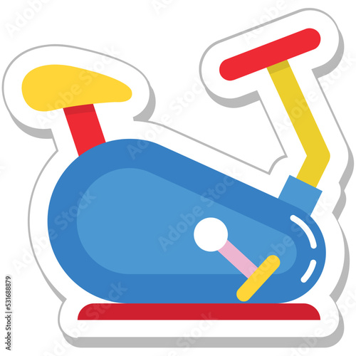 Stationary Cycle Colored Vector Icon