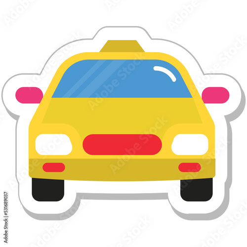 Taxi Colored Vector Icon