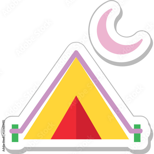 Tent Colored Vector Icon