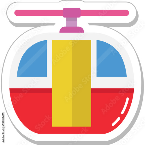 Chairlift Colored Vector Icon