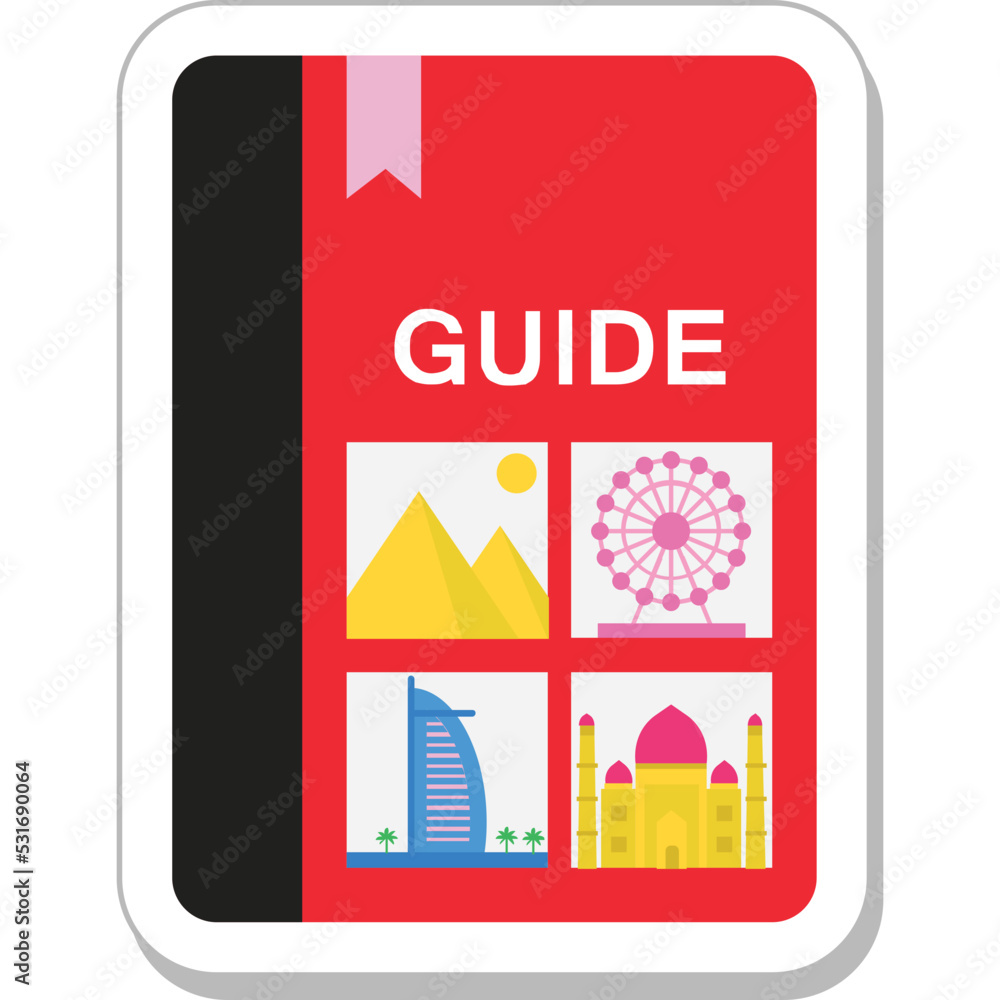 Naklejka premium Guide Colored Vector Icon