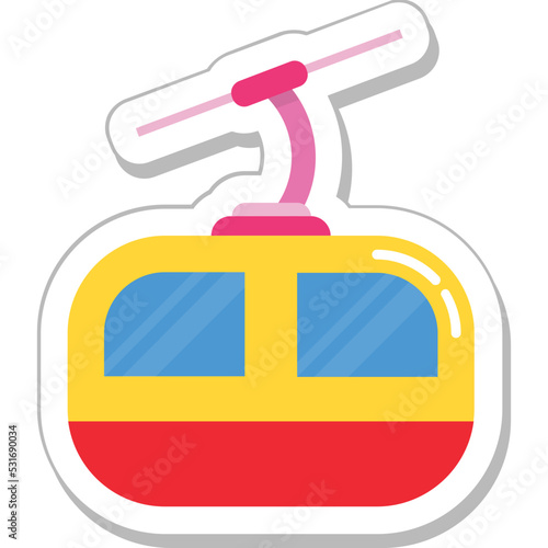 Chairlift Colored Vector Icon