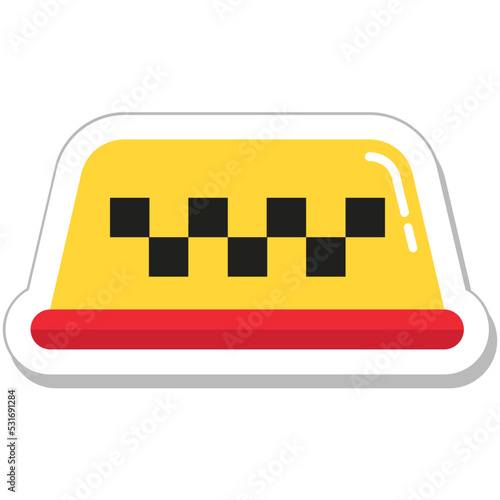 Taxi Colored Vector Icon