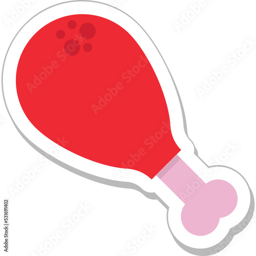 Drumstick Colored Vector Icon