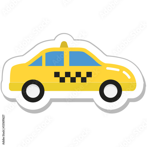 Taxi Colored Vector Icon