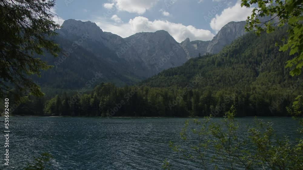 beautiful alpine mountains with Langbathsee in Salzkammergut beautiful alpine mountains with Langbathsee in Salzkammergut
