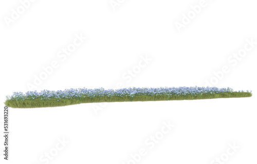 Grass on transparent background. 3d rendering - illustration