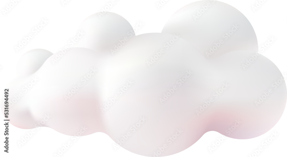 cute cloud cartoon 3d