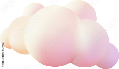 cute cloud cartoon 3d