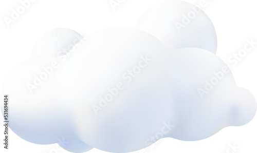 cute cloud cartoon 3d