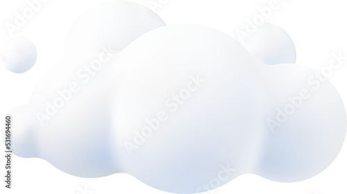 cute cloud cartoon 3d