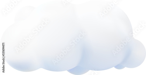 cute cloud cartoon 3d