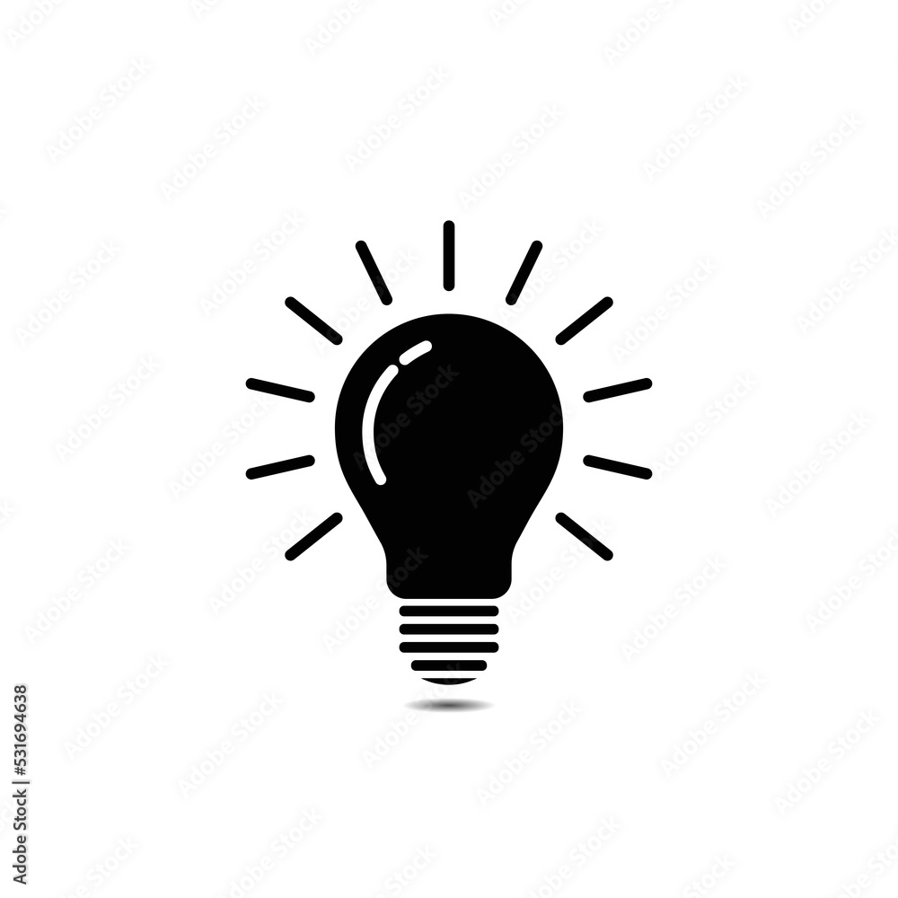 Light bulb icon vector graphics Light bulb icon vector graphics