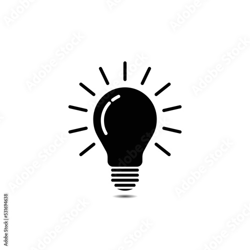 Light bulb icon vector graphics