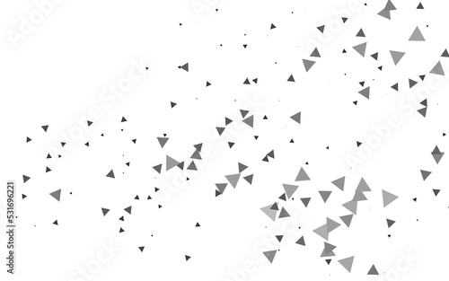 Light Silver, Gray vector template with crystals, triangles.