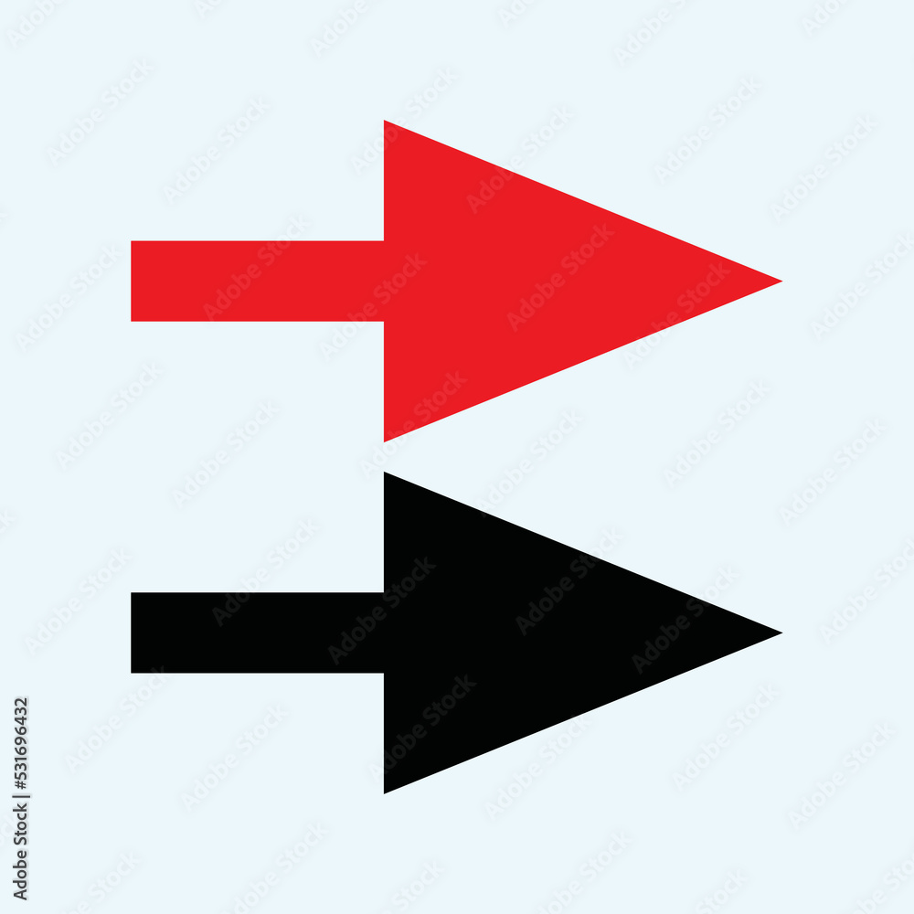 Red and black arrow icon vector EPS- 10 Red and black arrow icon vector EPS- 10