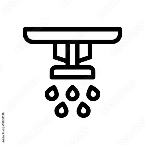 sprinkler line icon illustration vector graphic 