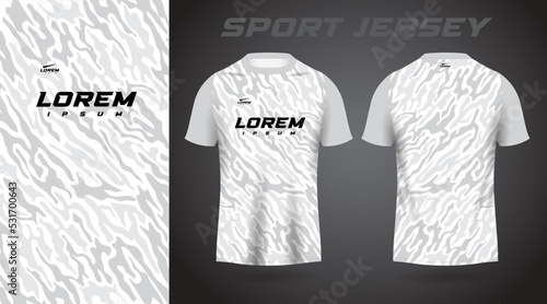 white and gray shirt sport jersey design