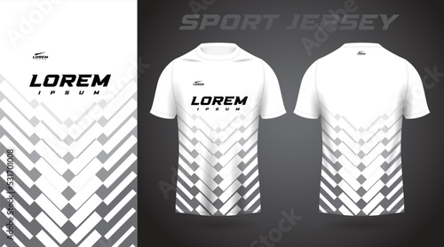 white and gray shirt sport jersey design