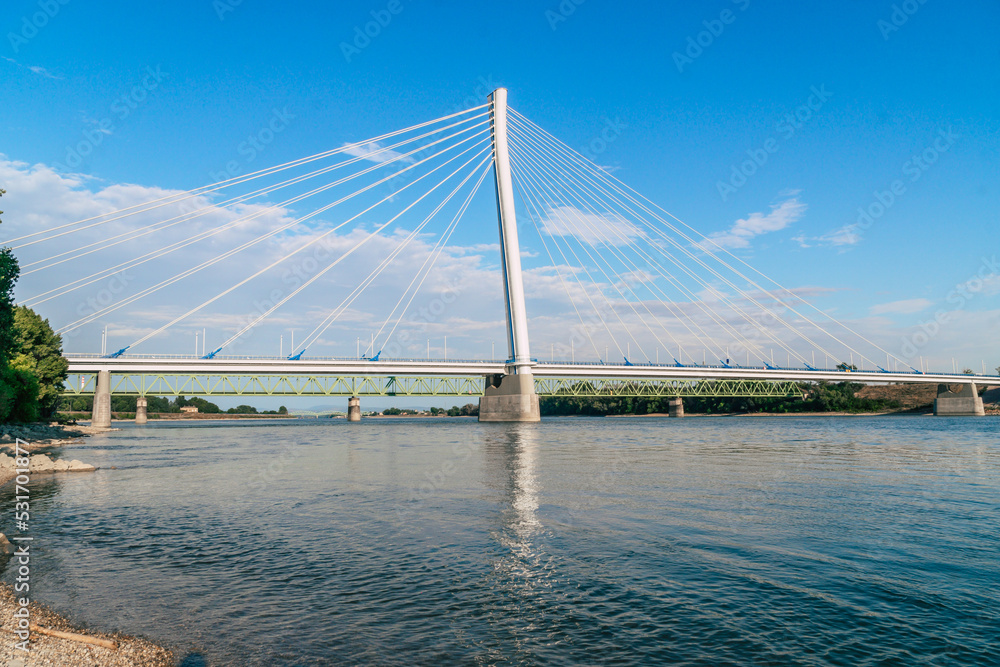 Obraz premium the new Monostor bridge between Slovakia and Hungary