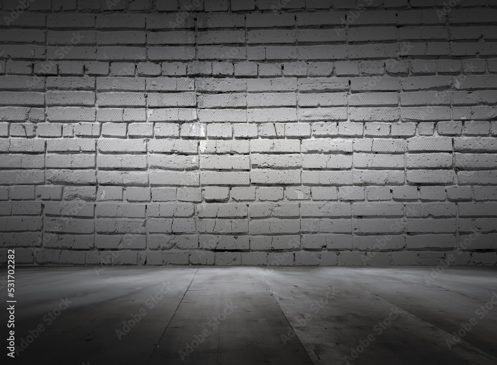 Fototapeta premium old interior with brick wall