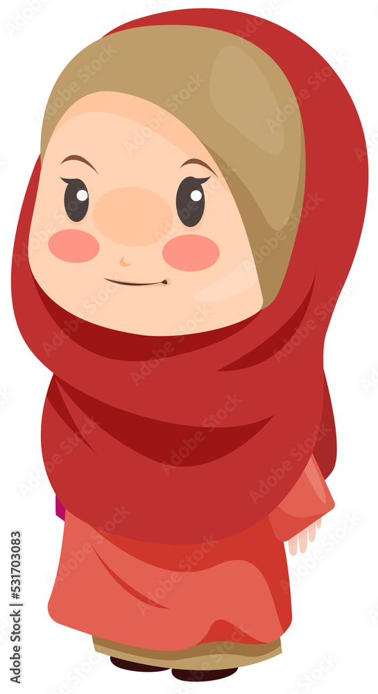 cute hijab cartoon character cute hijab cartoon character