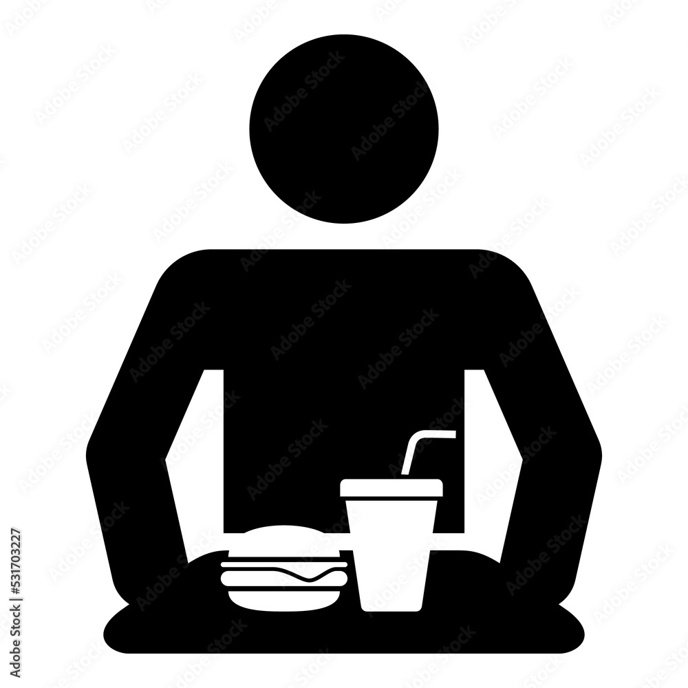 Logo Restaurante De Comida R pida Icono Aislado Con Hombre Con Bandeja logo-restaurante-de-comida-r-pida-icono-aislado-con-hombre-con-bandeja