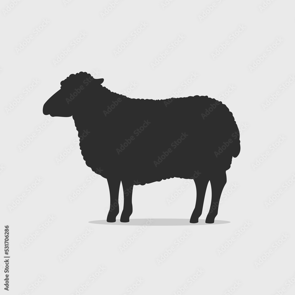 Sheep black silhouette vector illustration Sheep black silhouette vector illustration