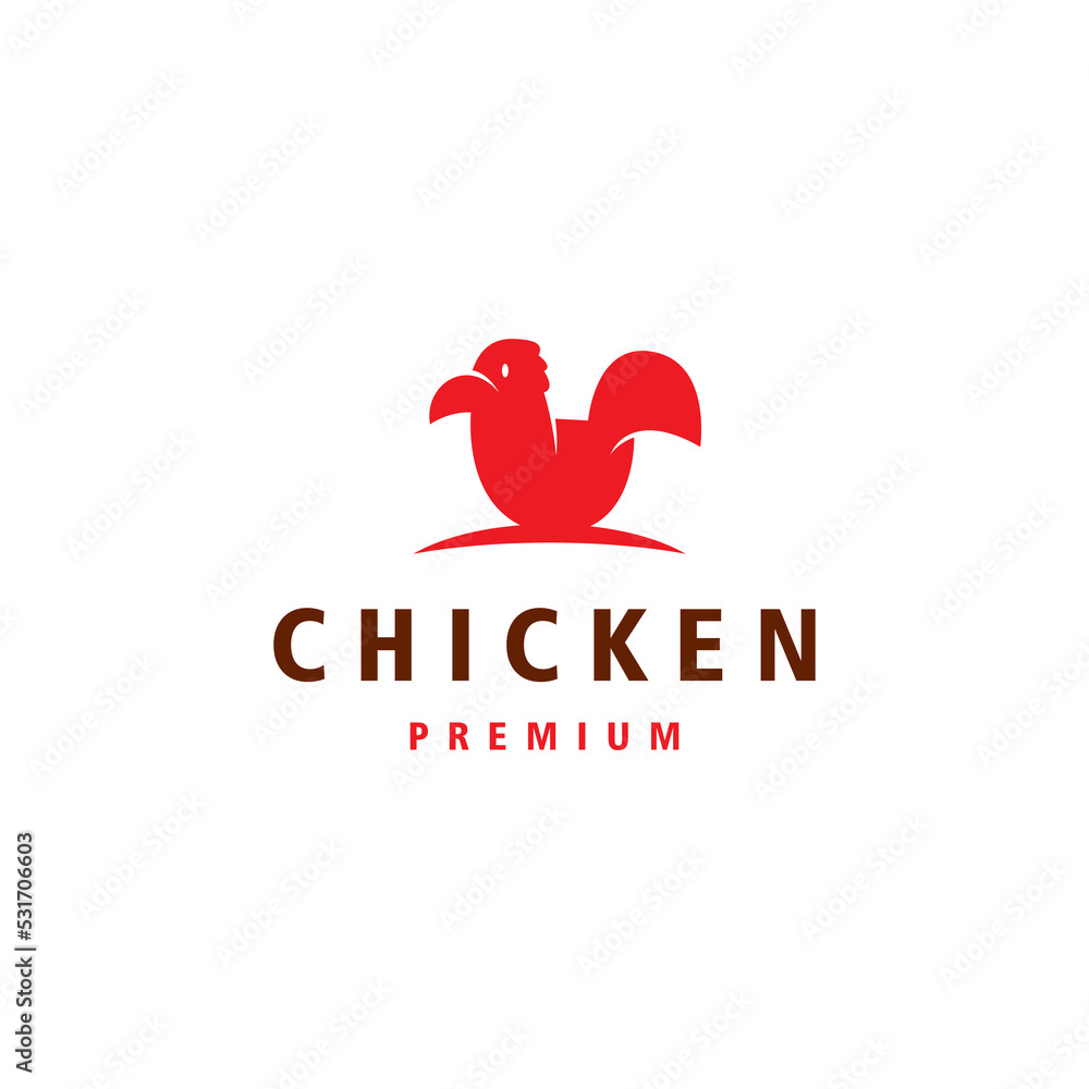 Obraz premium fried chicken food premium logo mascot ninja