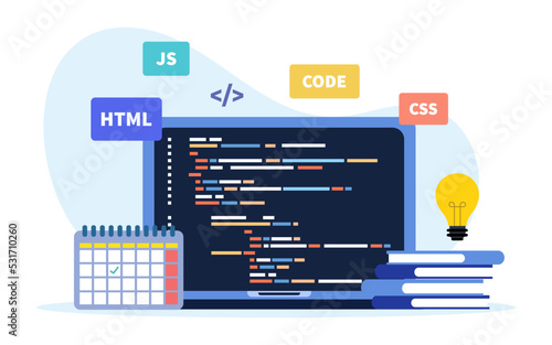 Obraz na płótnie Web development and coding