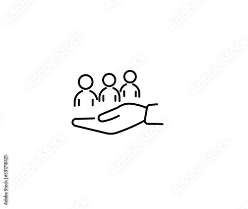 Employee protection icons set. Inclusive workplace.