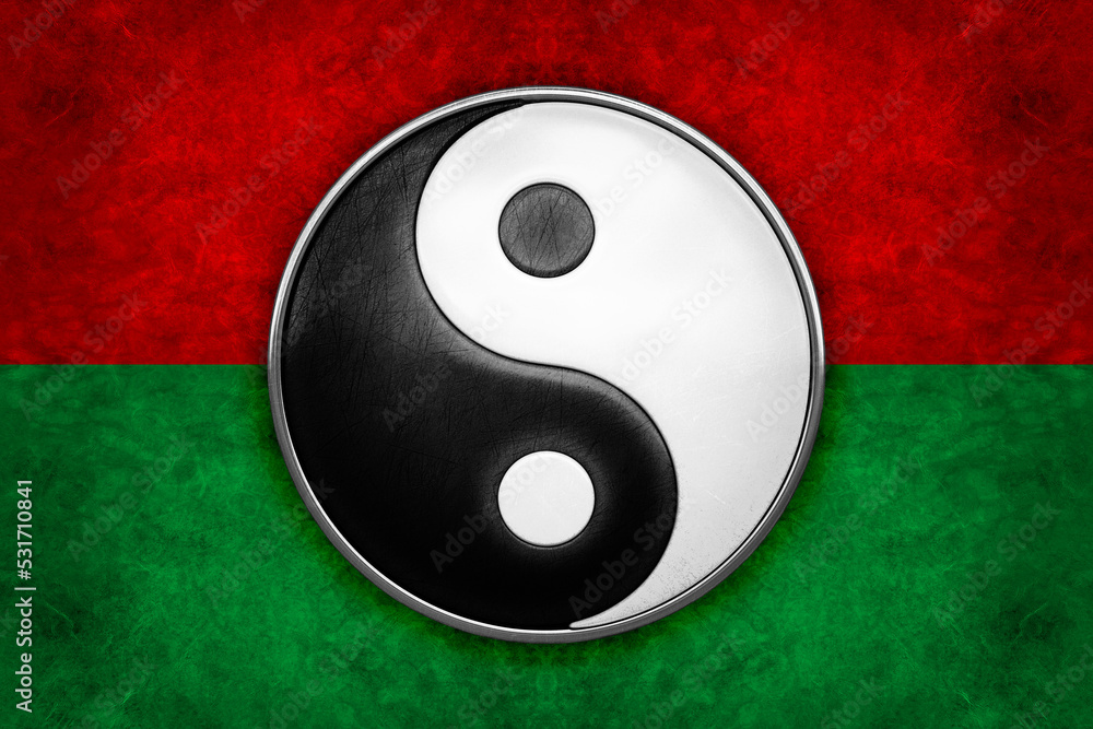 Illustration of a yin and yang symbol StockIllustration Adobe Stock