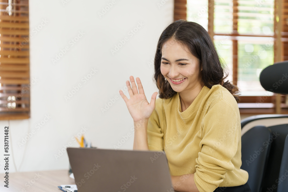 Attractive Asian business accounting working in office workplace, online planning successful business growth process. Attractive Asian business accounting working in office workplace, online planning successful business growth process.
