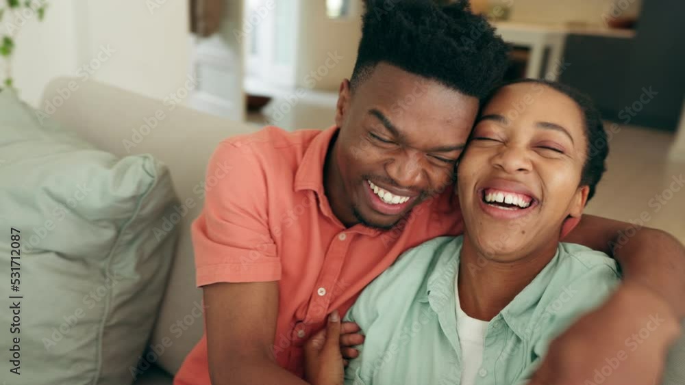 Black couple, video game and excited gaming in living room for fun, relax and happy together. Young, laughing and celebrate people playing esport console control, winning challenge and entertainment Black couple, video game and excited gaming in living room for fun, relax and happy together. Young, laughing and celebrate people playing esport console control, winning challenge and entertainment