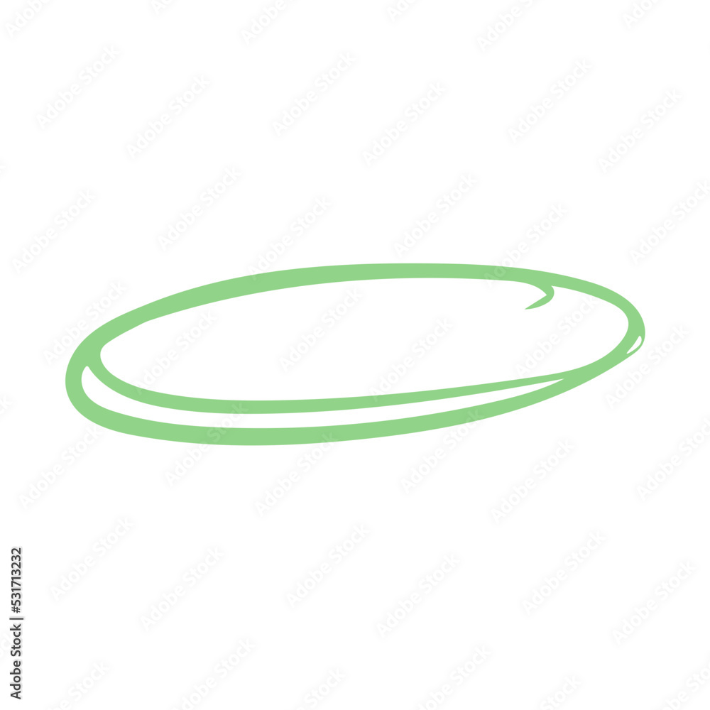 Naklejka premium Oval Line