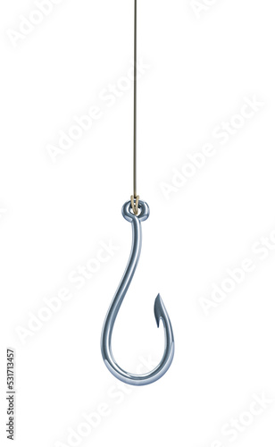 fishing hook isolated on a transparent  background photo