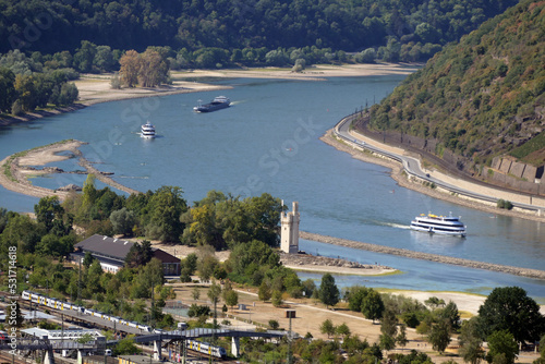 Rhein bei Bingen mit Maeuseturm photo