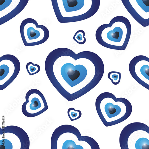 Evil eye ethnic pattern mystic greek blue amulet heart shape turkish traditional symbol of protection