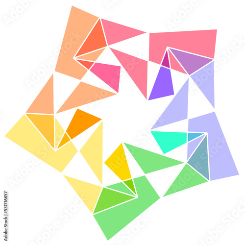 Abstract Geometric Rainbow Polygon-5aa2.