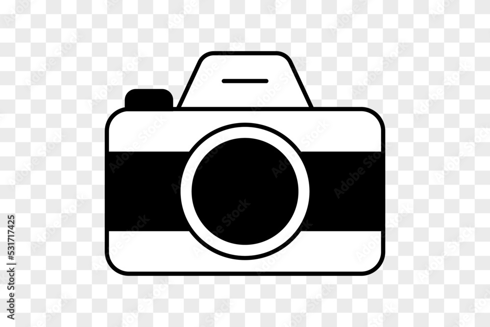 Camera icon. Video camera icon. Photo camera illustration isolated on transparent background. Vector EPS 10 Camera icon. Video camera icon. Photo camera illustration isolated on transparent background. Vector EPS 10