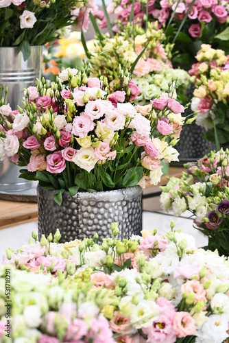 Wallpaper Mural Lysianthus russellianum flowers is a mixed bouquet Torontodigital.ca