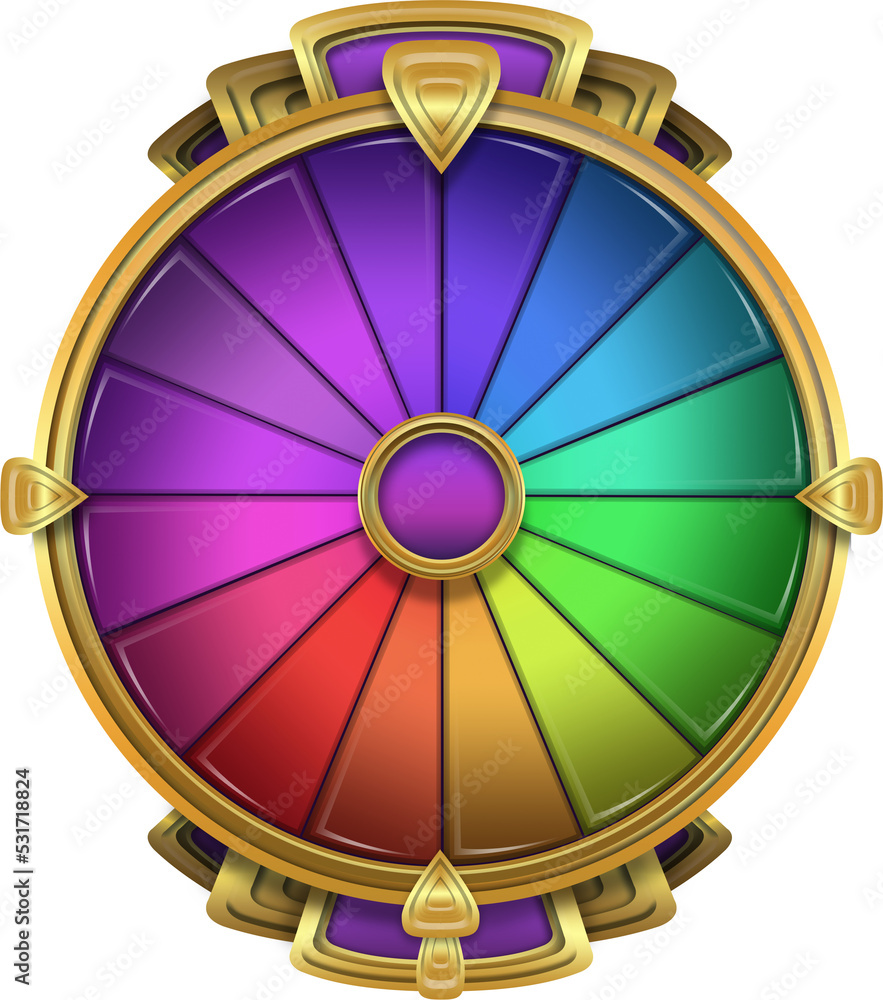 Fototapeta premium Image of colourful wheel of fortune spinning casino game