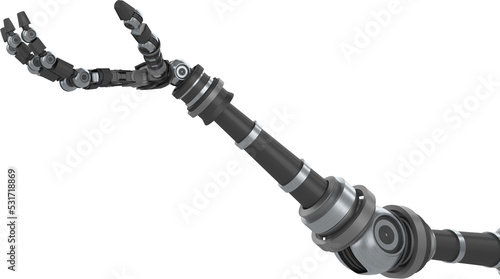 Image of robot arm extended with outstretched holding hand