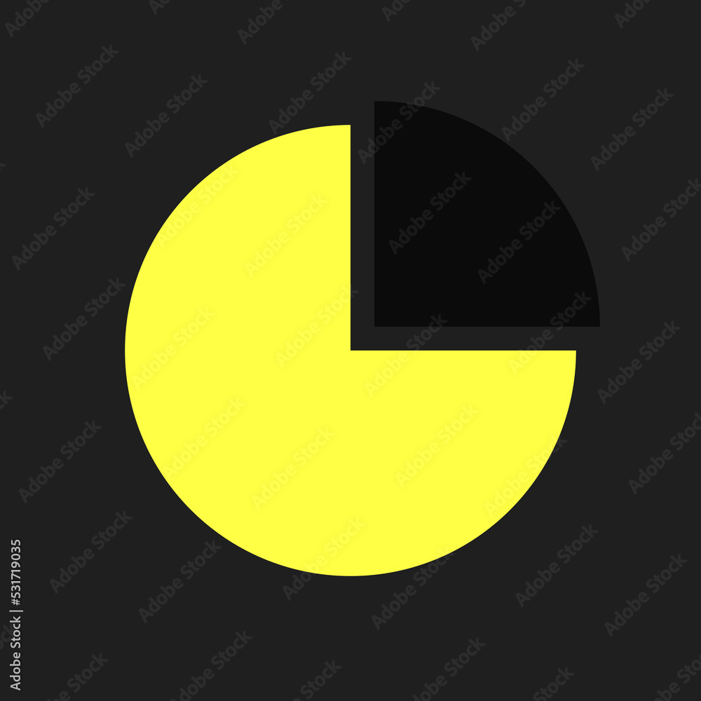 chart icon in black and yellow on dark background chart icon in black and yellow on dark background